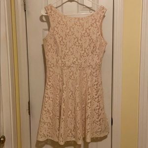 EUC Speechless (Macy’s) Cream Lace Floral Dress XL